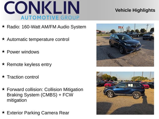 Used 2020 Honda CR-V LX with VIN 5J6RW2H27LL001795 for sale in Salina, KS