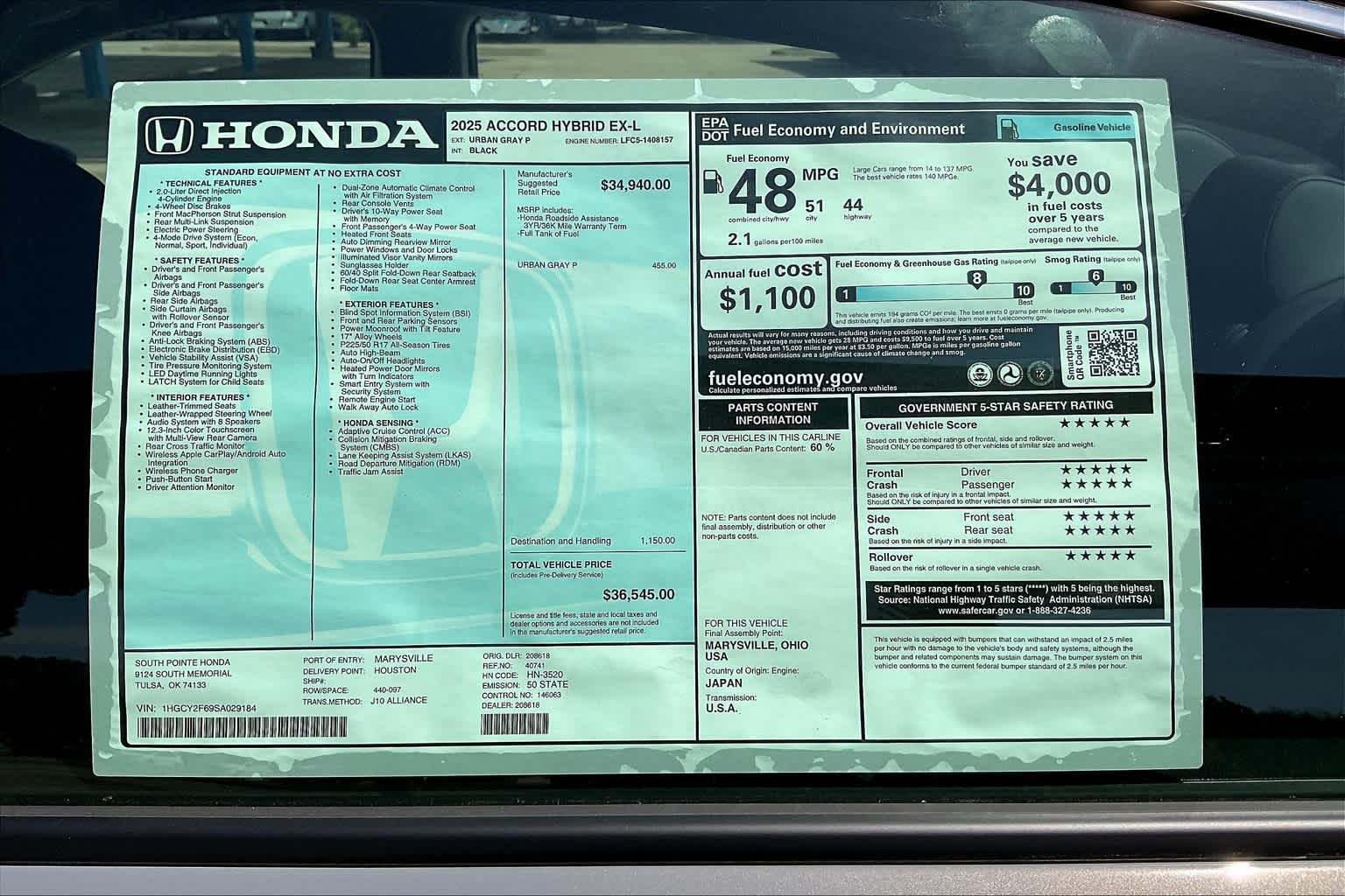 2025 Honda Accord Hybrid EX-L photo 20