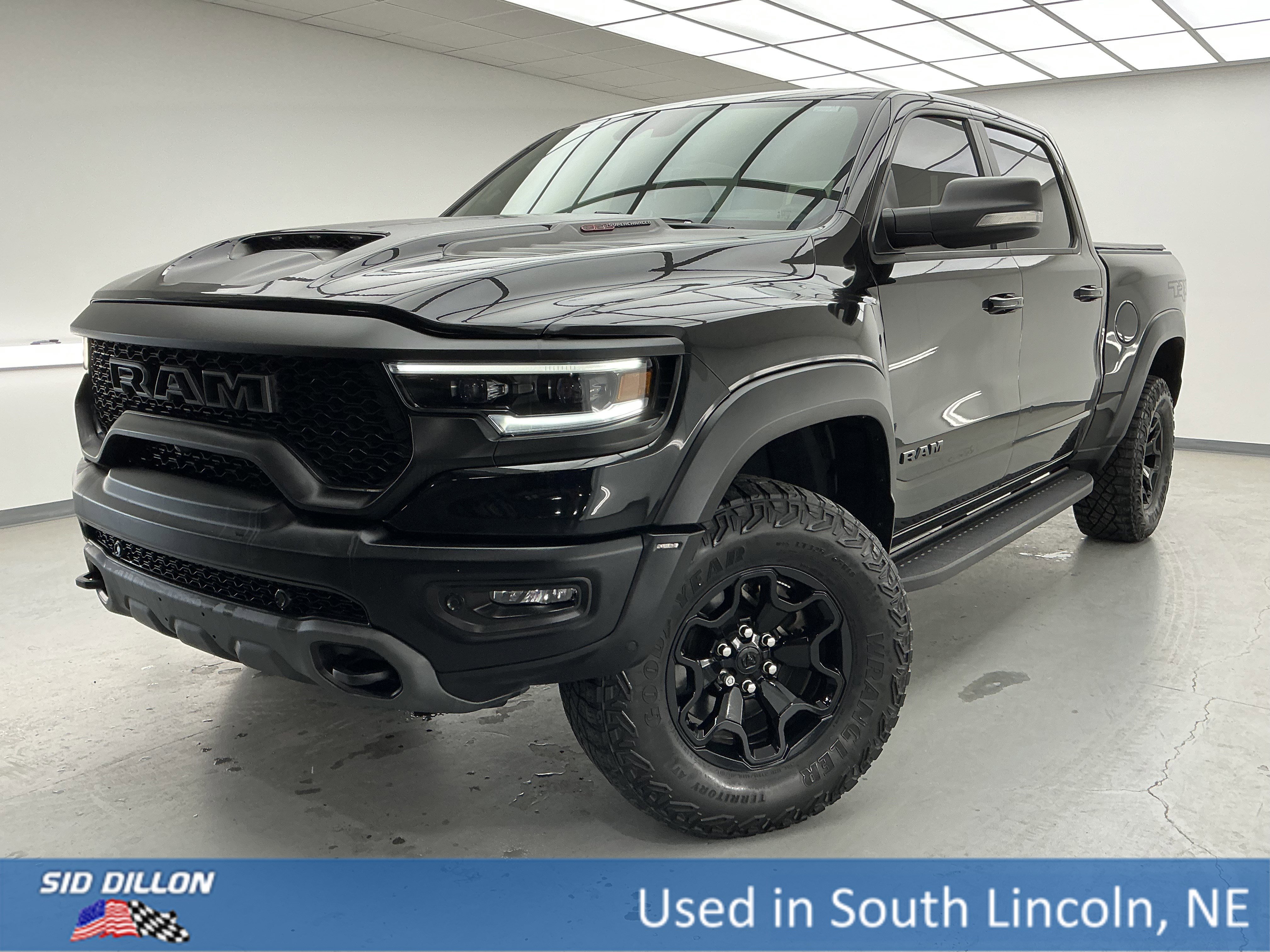 Used 2021 Diamond Black Crystal Pearlcoat Ram TRX image 1