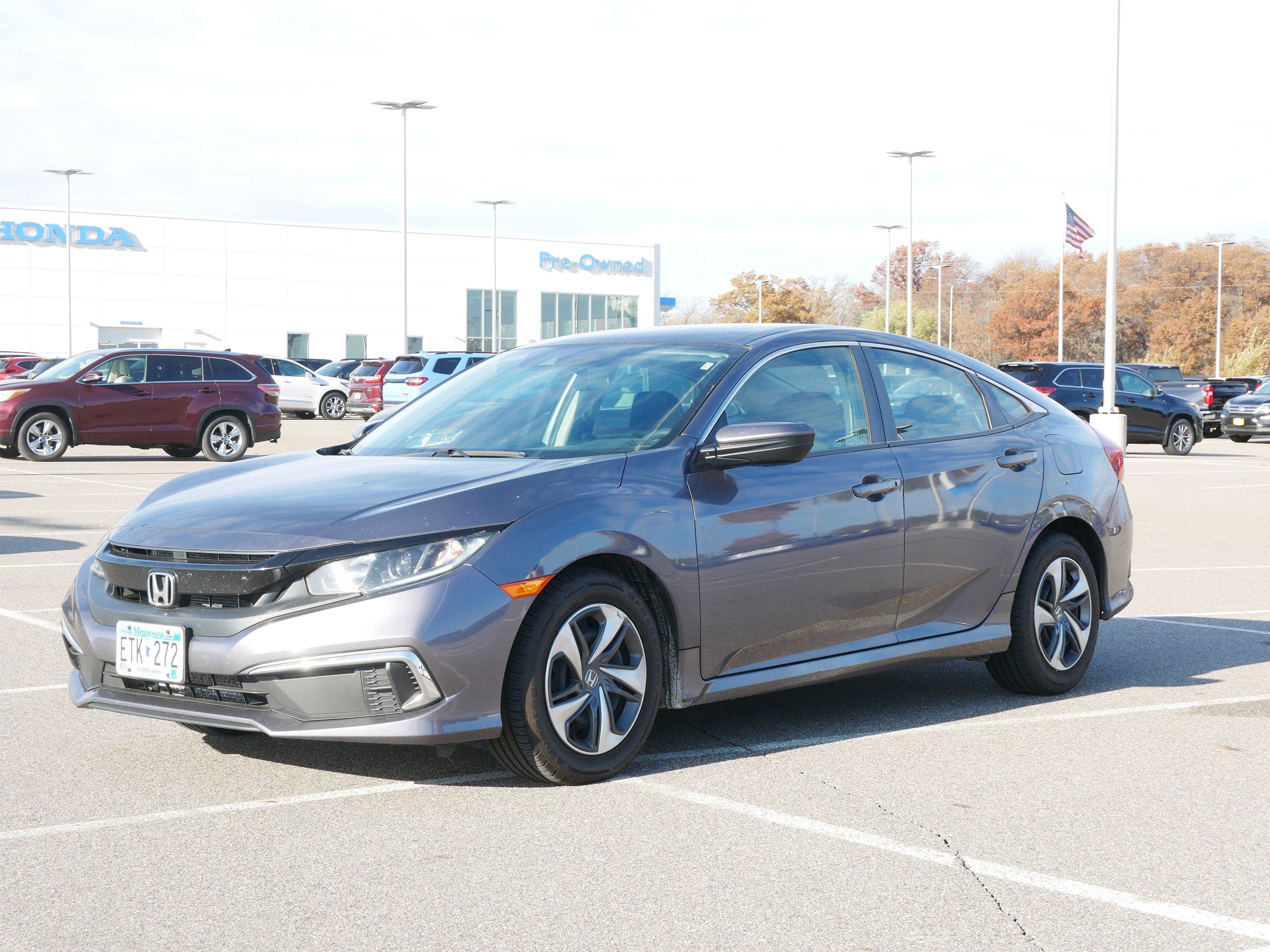 Used 2020 Honda Civic LX with VIN 2HGFC2F6XLH547464 for sale in Waite Park, Minnesota