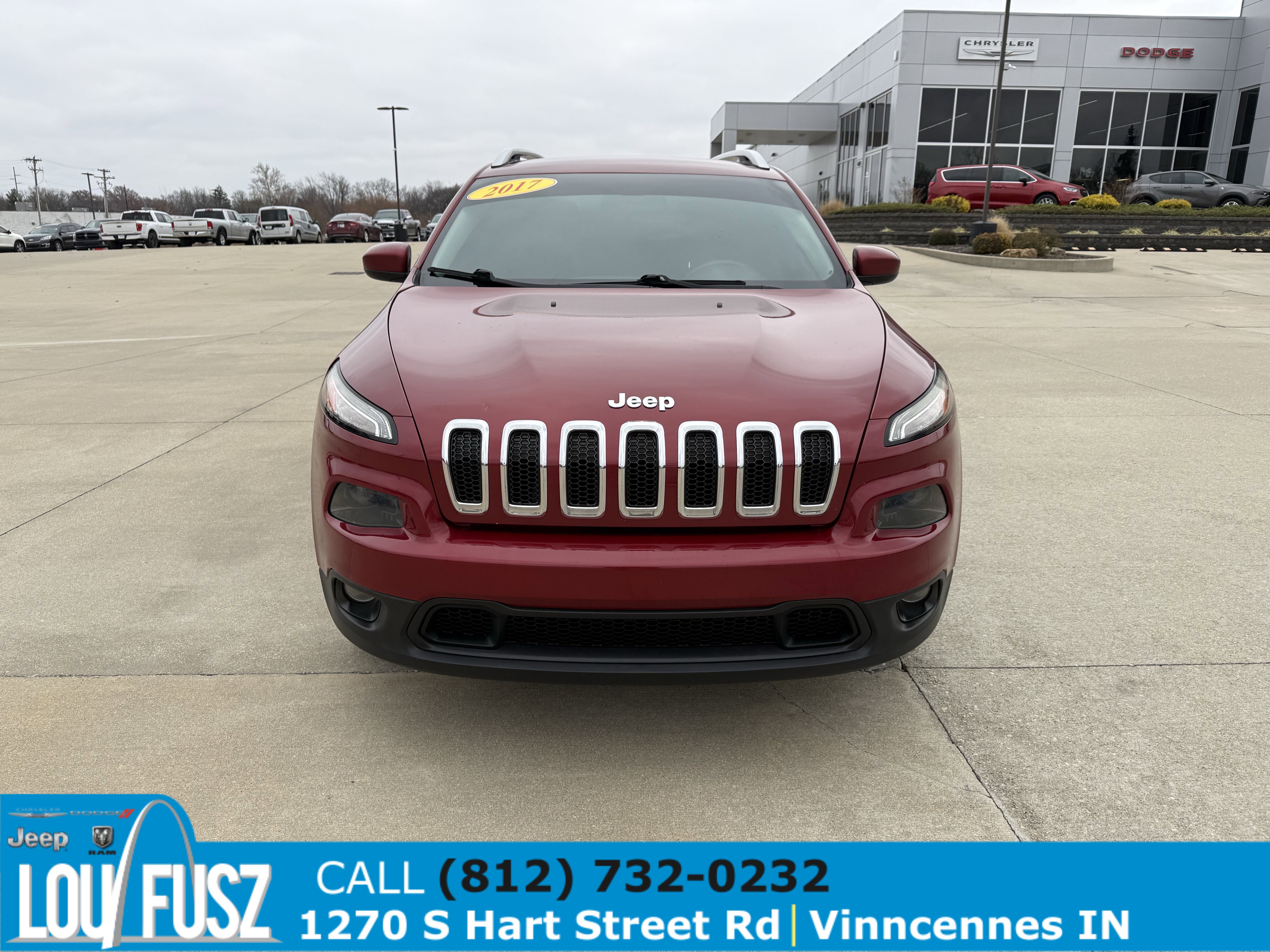 Used 2017 Jeep Cherokee Latitude with VIN 1C4PJLCB6HW507634 for sale in Vincennes, IN