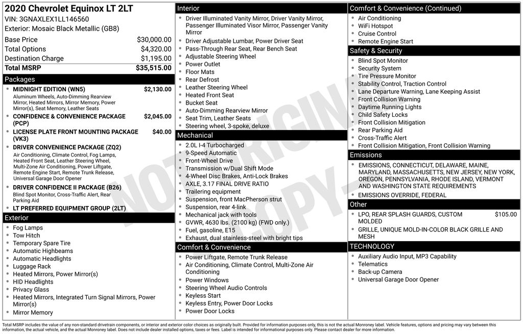 2020 CHEVROLET EQUINOX - Image 30