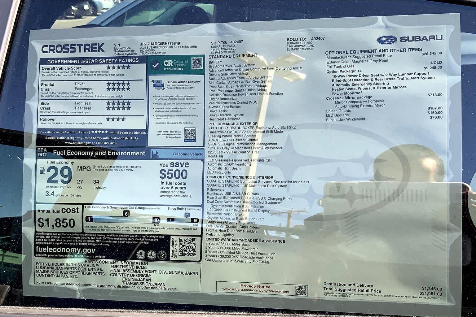 2024 Subaru Crosstrek Premium photo 20