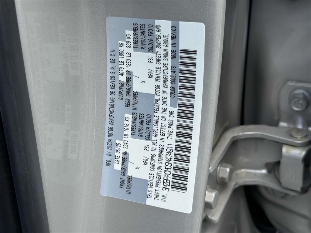 2025 Mazda Mazda3 2.5 Preferred Base photo 29