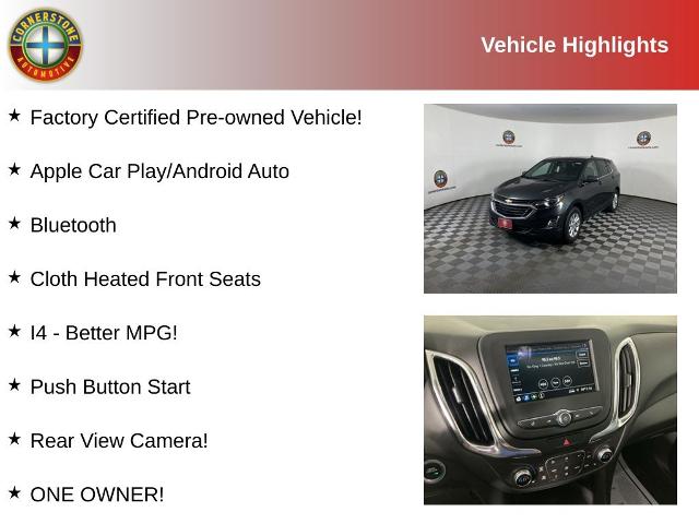 Certified 2019 Chevrolet Equinox LT with VIN 2GNAXUEV4K6185165 for sale in Elk River, Minnesota