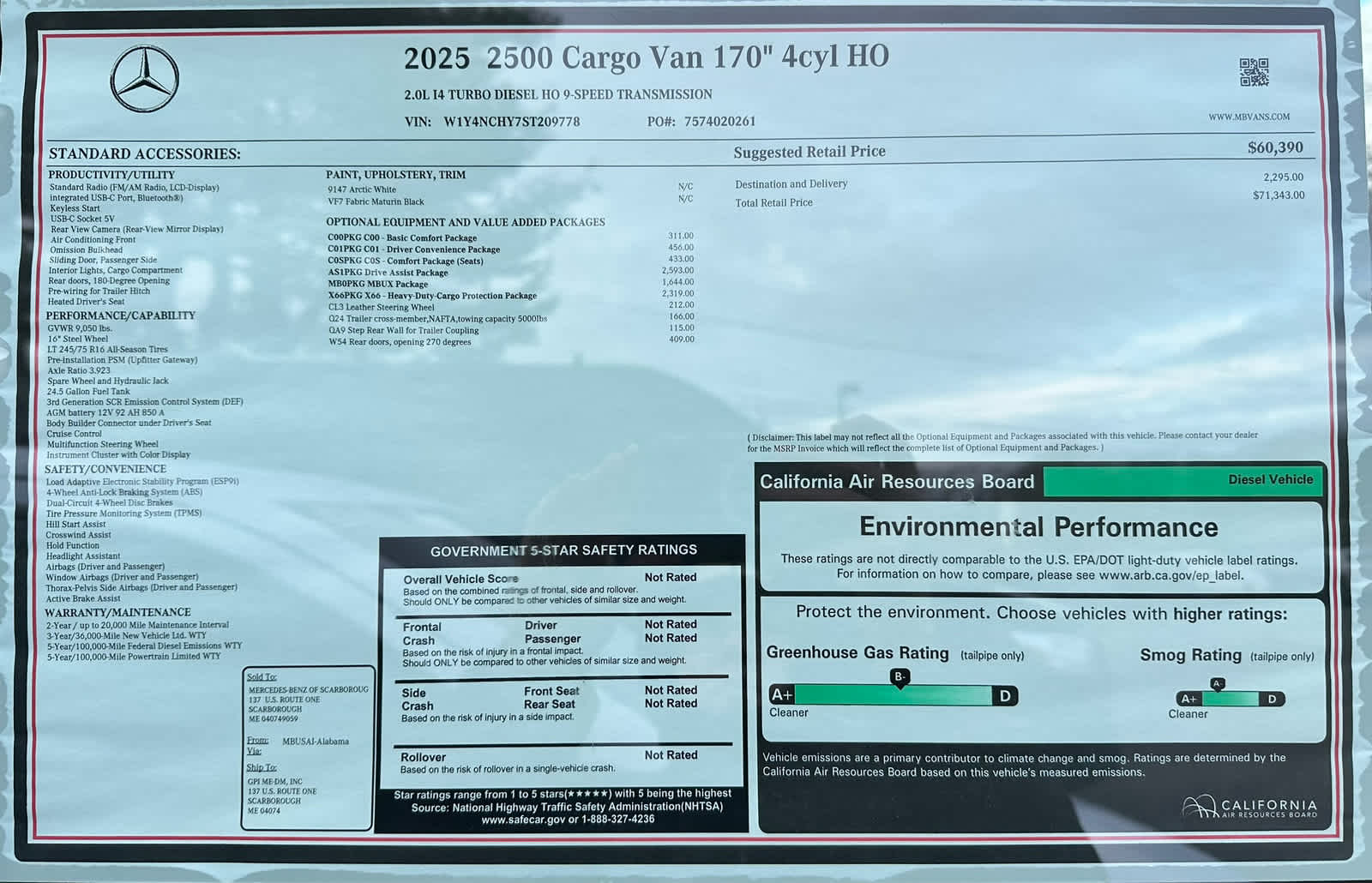 2025 Mercedes-Benz Sprinter Cargo Van Base - Photo 27