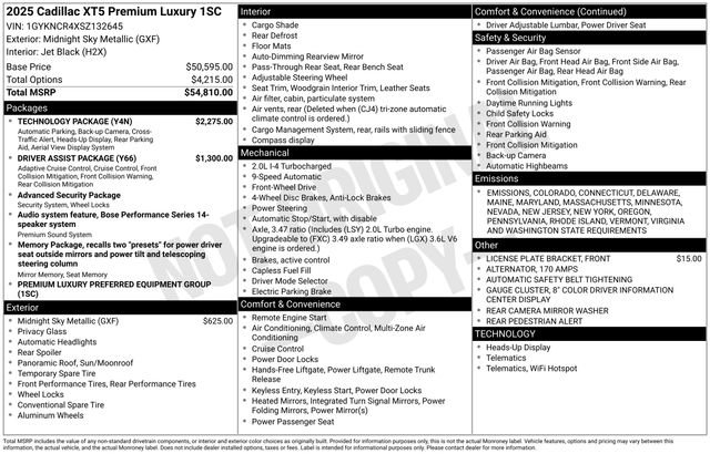 2025 Cadillac XT5 Premium Luxury
