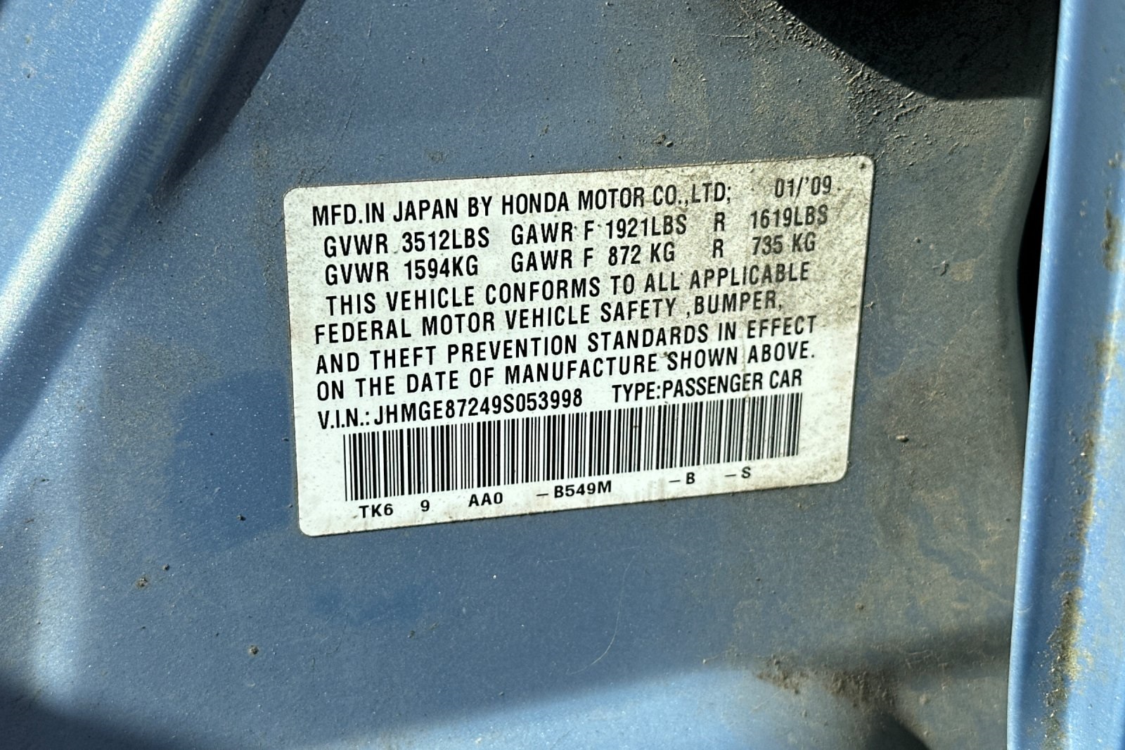 2009 Honda Fit Base photo 10