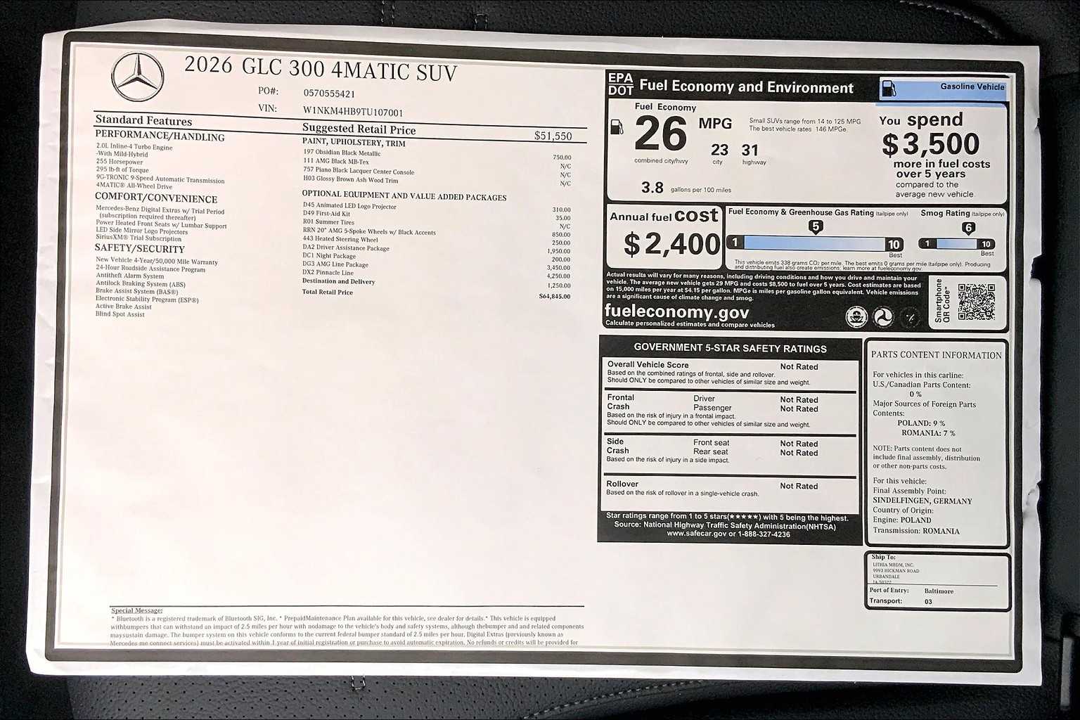 2026 Mercedes Benz GLC 300 4MATIC photo 24