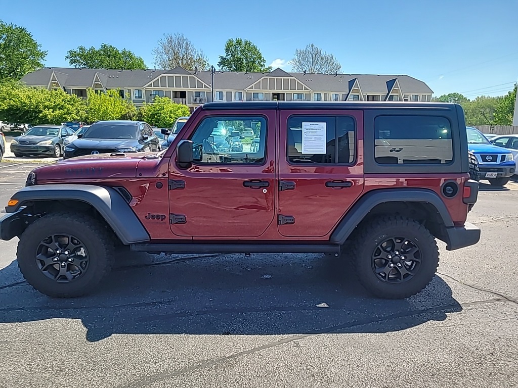 Used 2021 Snazzberry Pearlcoat Jeep Unlimited Willys image 6