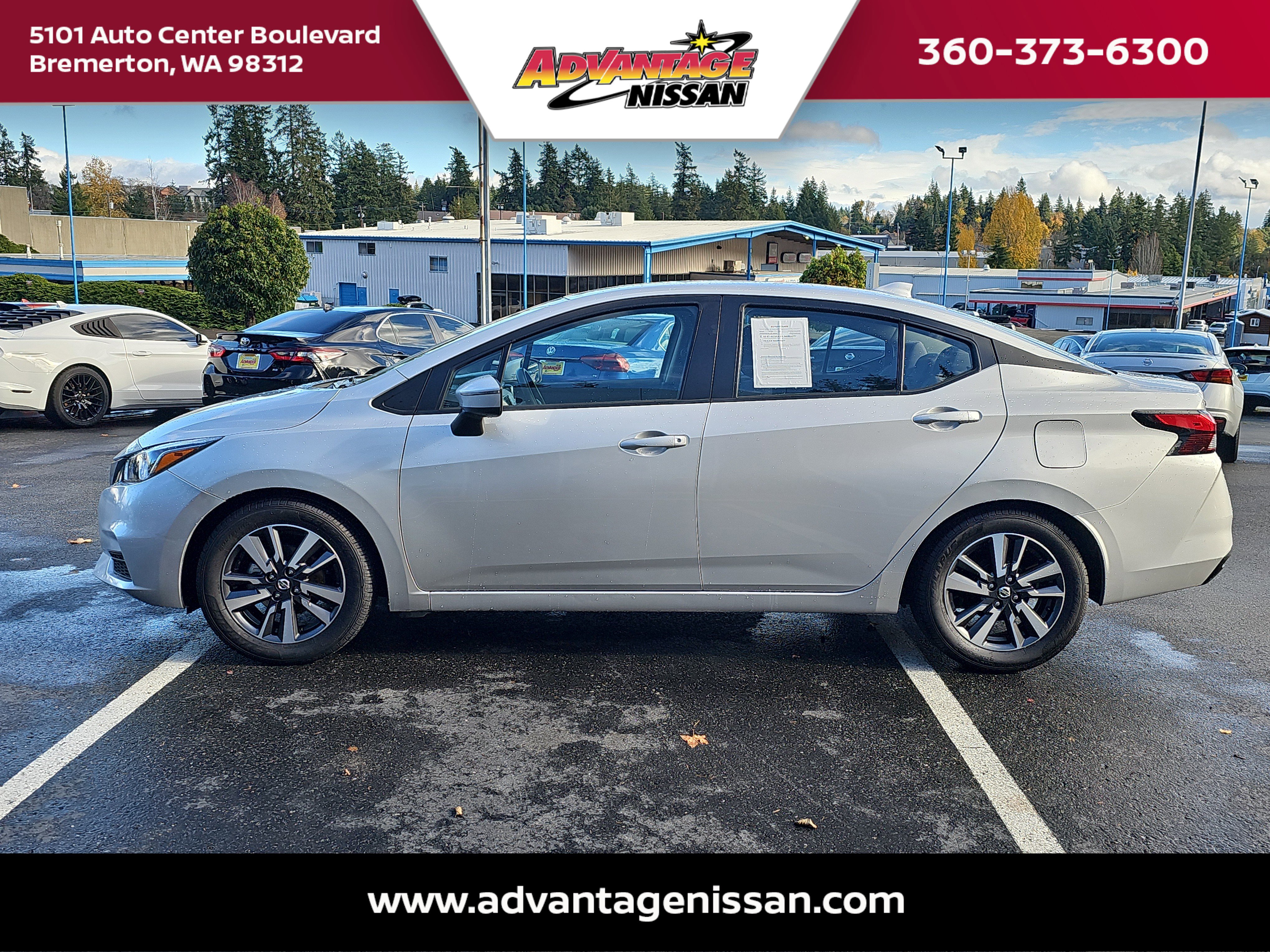 Used 2021 Nissan Versa Sedan SV with VIN 3N1CN8EV1ML835103 for sale in Bremerton, WA