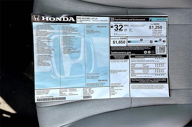 2025 Honda Accord 1.5T LX photo 16
