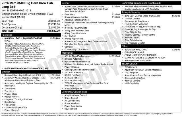 2026 RAM Ram 3500 Pickup Big Horn's photo