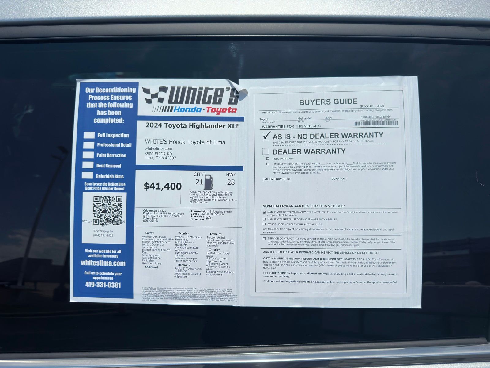 2024 Toyota Highlander XLE photo 38