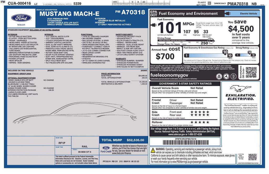 Used 2023 Ford Mustang Mach-E Premium RWD with VIN 3FMTK3R43PMA70318 for sale in Carlsbad, CA