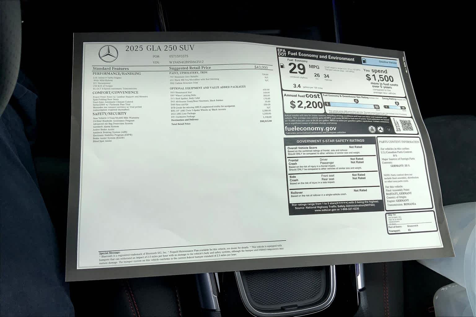 2025 Mercedes Benz GLA 250 photo 19