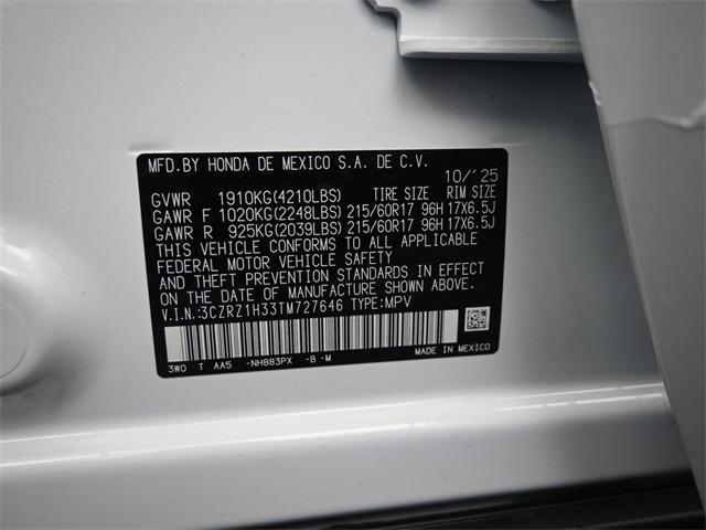 2026 Honda HR-V LX photo 3