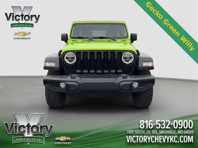 Used 2021 Jeep Wrangler Unlimited Willys with VIN 1C4HJXDN1MW827863 for sale in Kansas City