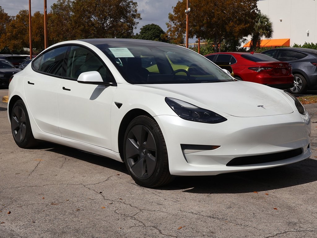 Used 2023 Tesla Model 3 Base with VIN 5YJ3E1EAXPF501799 for sale in Miami, FL