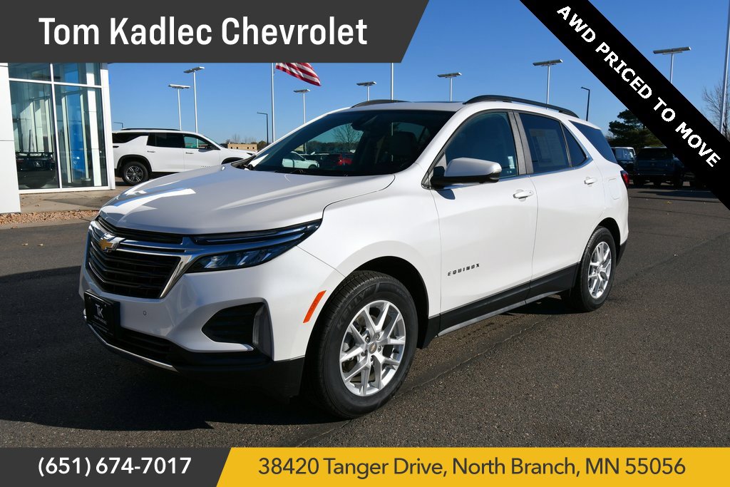 Certified 2022 Chevrolet Equinox LT with VIN 3GNAXUEV4NL306129 for sale in North Branch, Minnesota