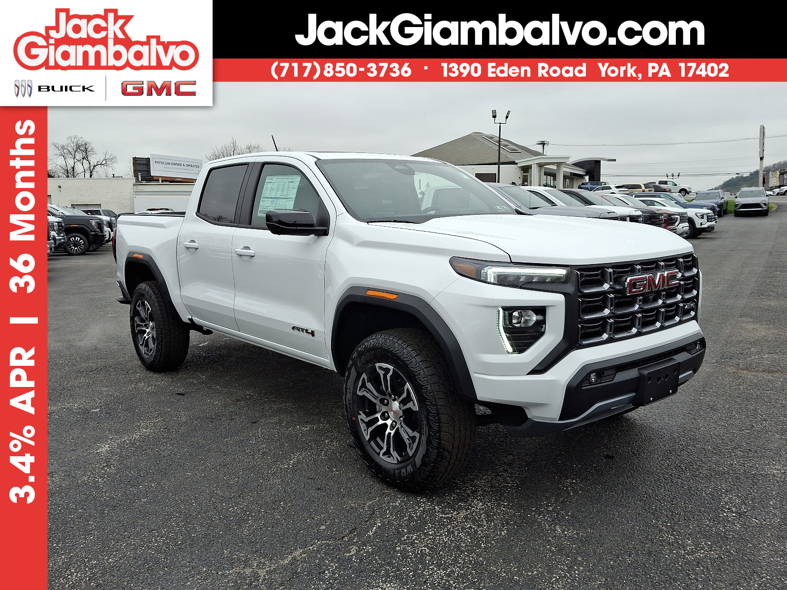 New 2025 GMC Canyon AT4 Crew Cab in York #744936 | Jack Giambalvo Buick GMC