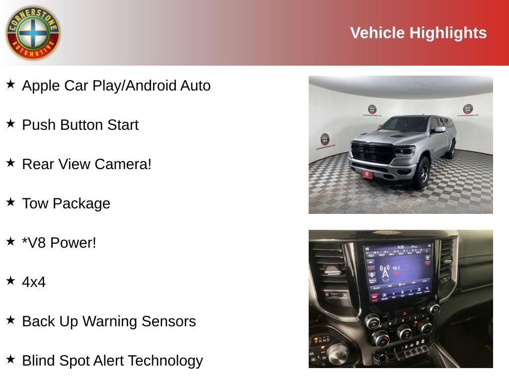 Used 2020 RAM Ram 1500 Pickup Laramie with VIN 1C6SRFDT3LN164167 for sale in Elk River, Minnesota