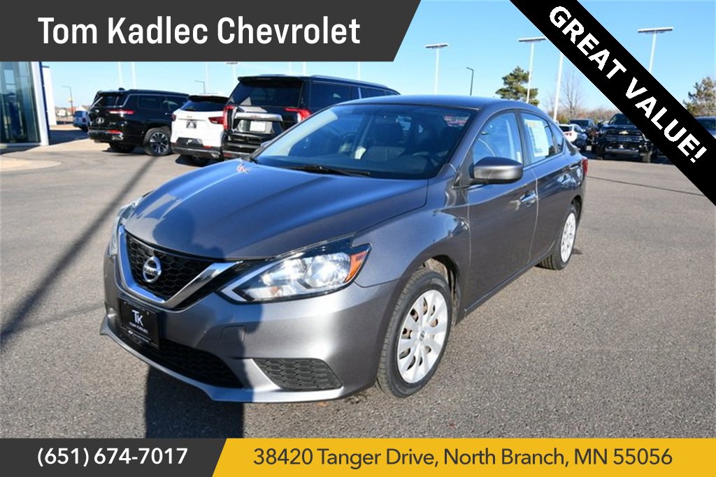 Used 2017 Nissan Sentra SV with VIN 3N1AB7AP3HY355154 for sale in North Branch, Minnesota
