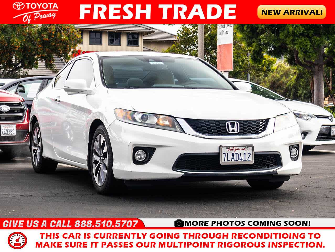Used 2015 Honda Accord EX-L with VIN 1HGCT1B85FA006913 for sale in Poway, CA