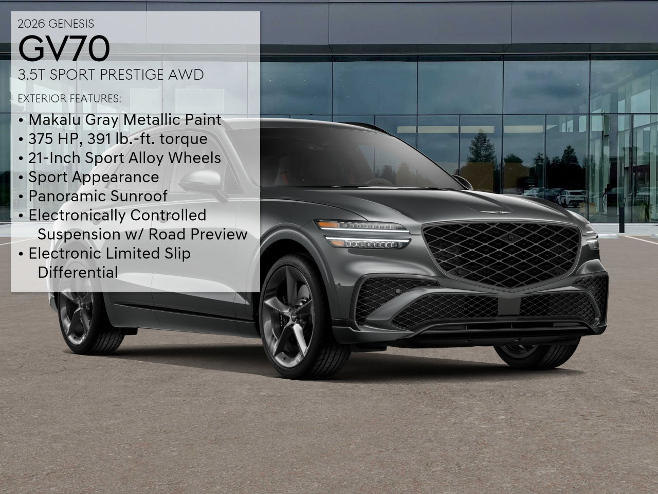 2026 Genesis GV70 3.5T Sport Prestige photo 3