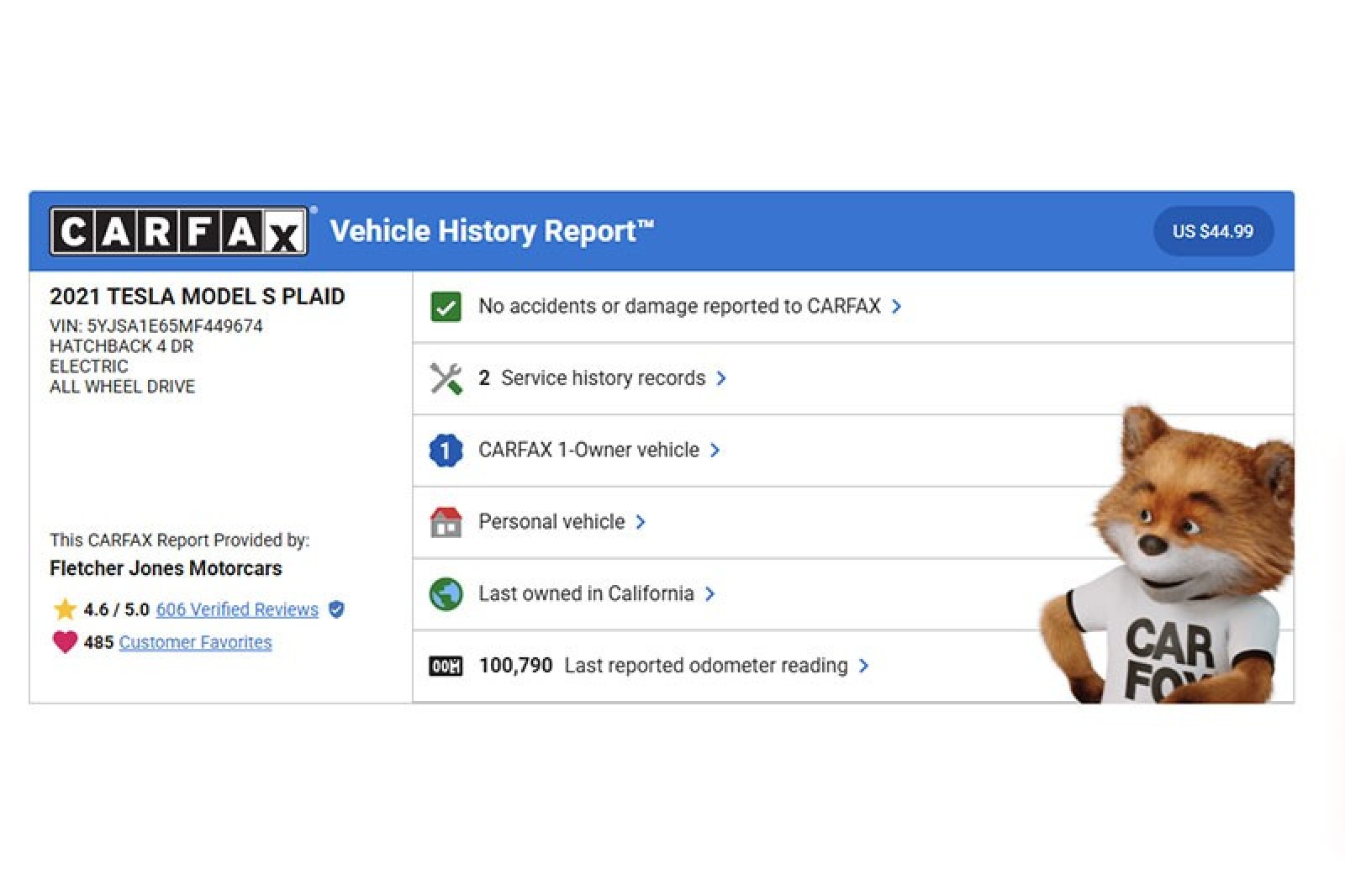 Used 2021 Tesla Model S Plaid with VIN 5YJSA1E65MF449674 for sale in Newport Beach, CA