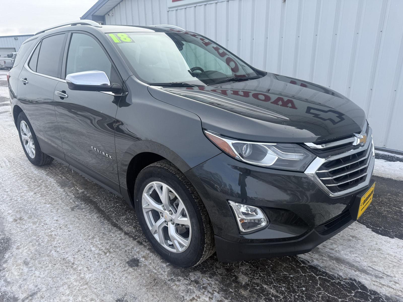 Used 2018 Chevrolet Equinox Premier with VIN 2GNAXVEV1J6323426 for sale in Monona, IA