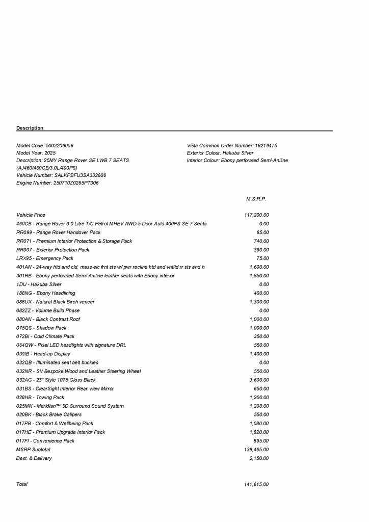 2025 LAND ROVER RANGE ROVER - Image 2