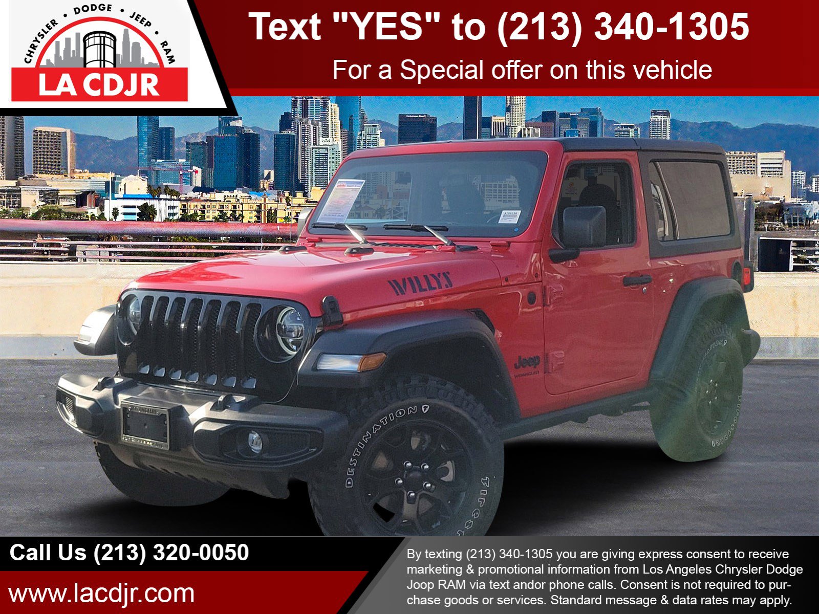 Used 2022 Firecracker Red Clearcoat Jeep Willys image 1