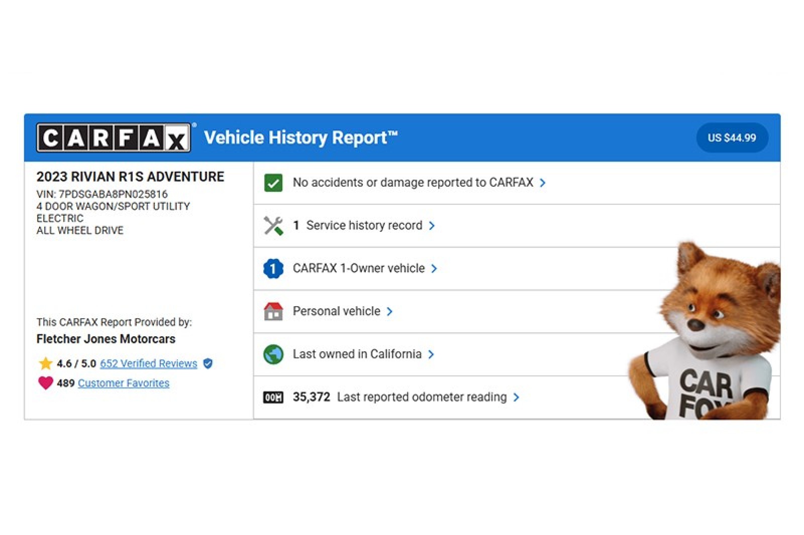 Used 2023 Rivian R1S Adventure with VIN 7PDSGABA8PN025816 for sale in Newport Beach, CA