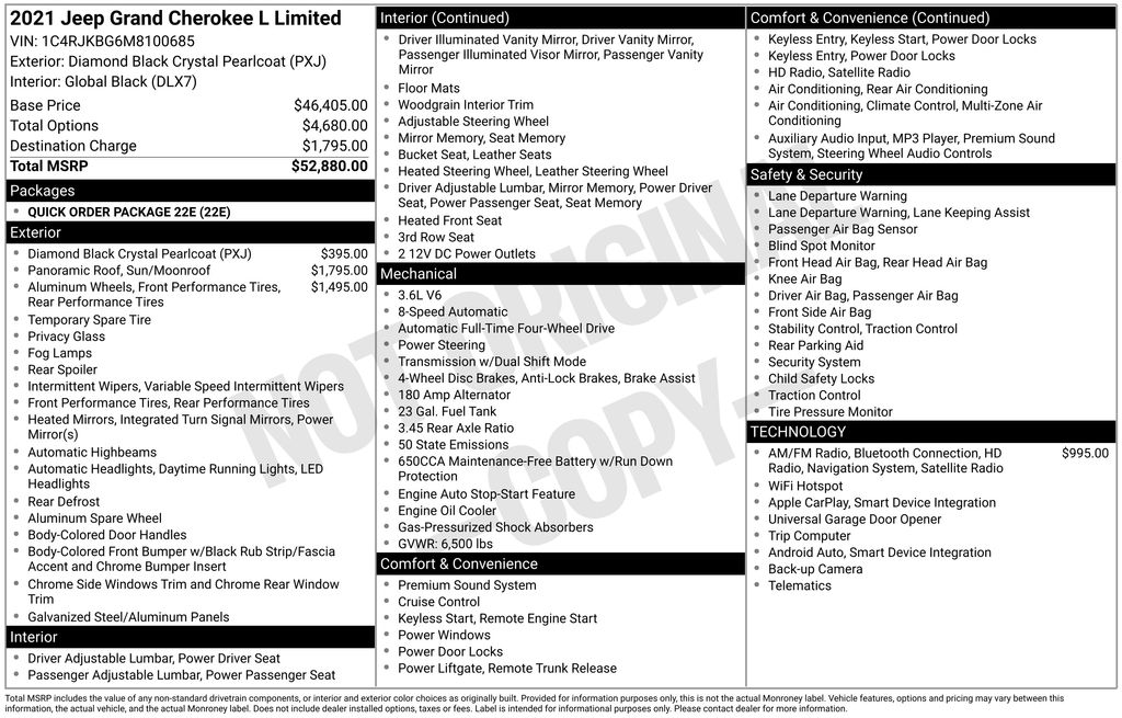 Used 2021 Jeep Grand Cherokee L Limited with VIN 1C4RJKBG6M8100685 for sale in Elk River, Minnesota