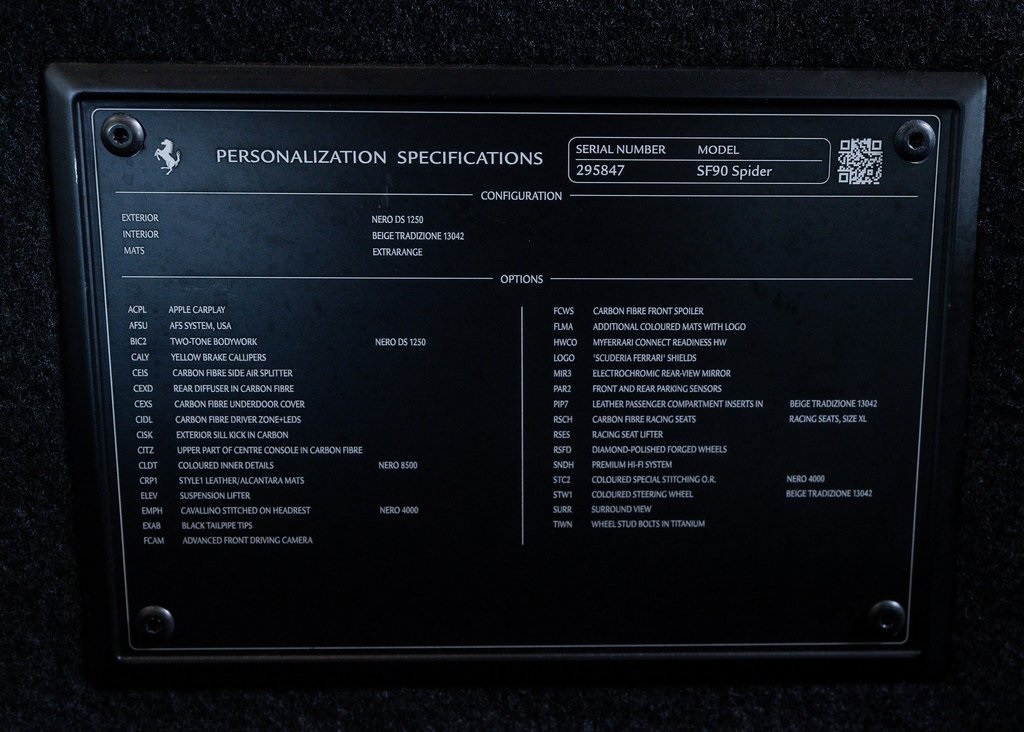 2023 Ferrari SF90 Spider Base photo 23