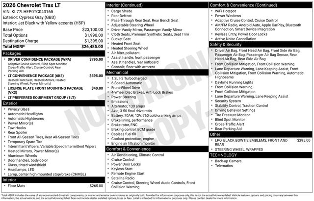 2026 Chevrolet Trax LT's photo