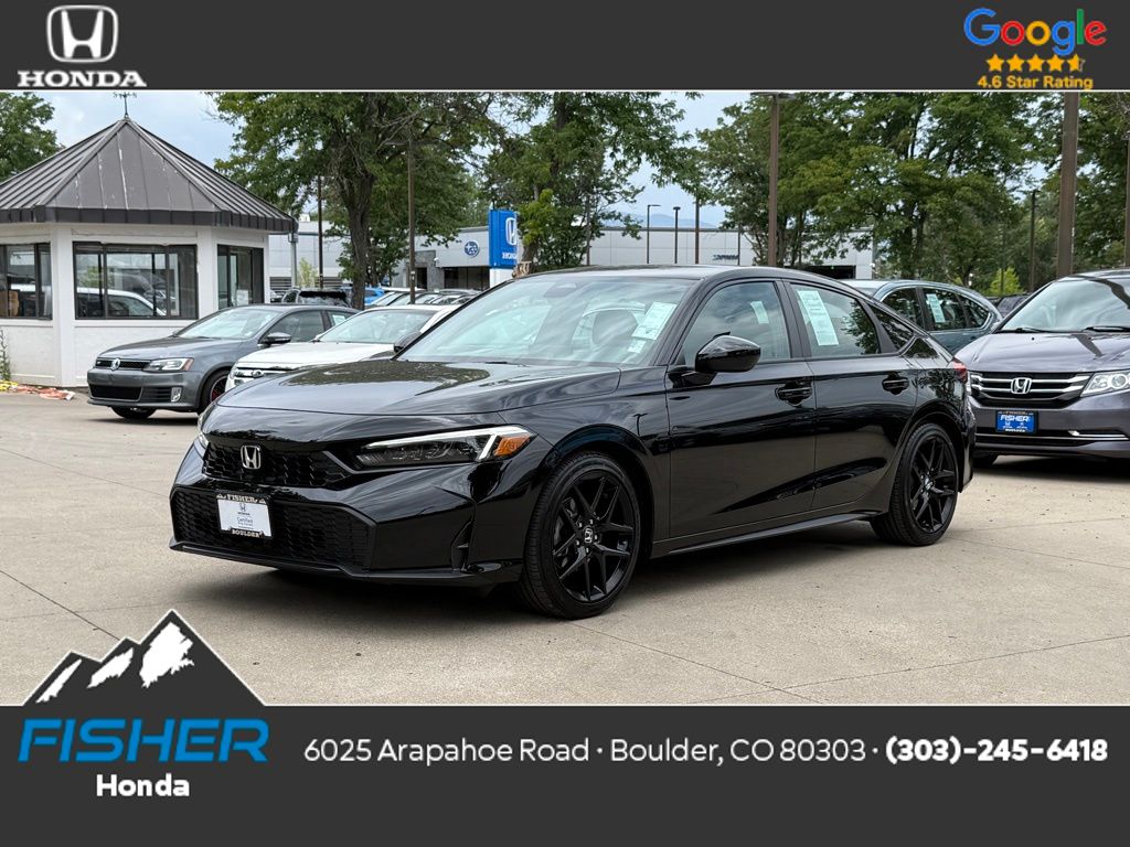 Certified Used 2025 Crystal Black Pearl Honda Sport image 1