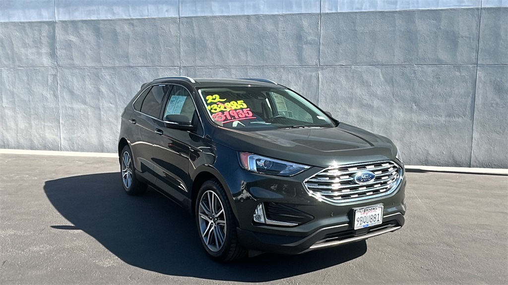 Certified Used 2022 Green Ford Titanium image 1