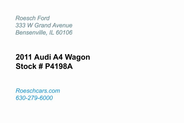 Used 2011 Audi A4 Premium with VIN WAUWFAFL6BA018139 for sale in Bensenville, IL