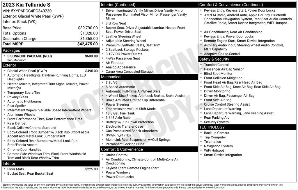 Image of Pre-Owned 2023 Kia Telluride S With Navigation & AWD