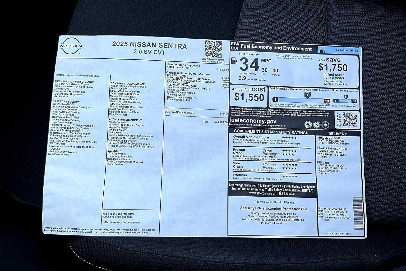 2025 Nissan Sentra SV photo 21