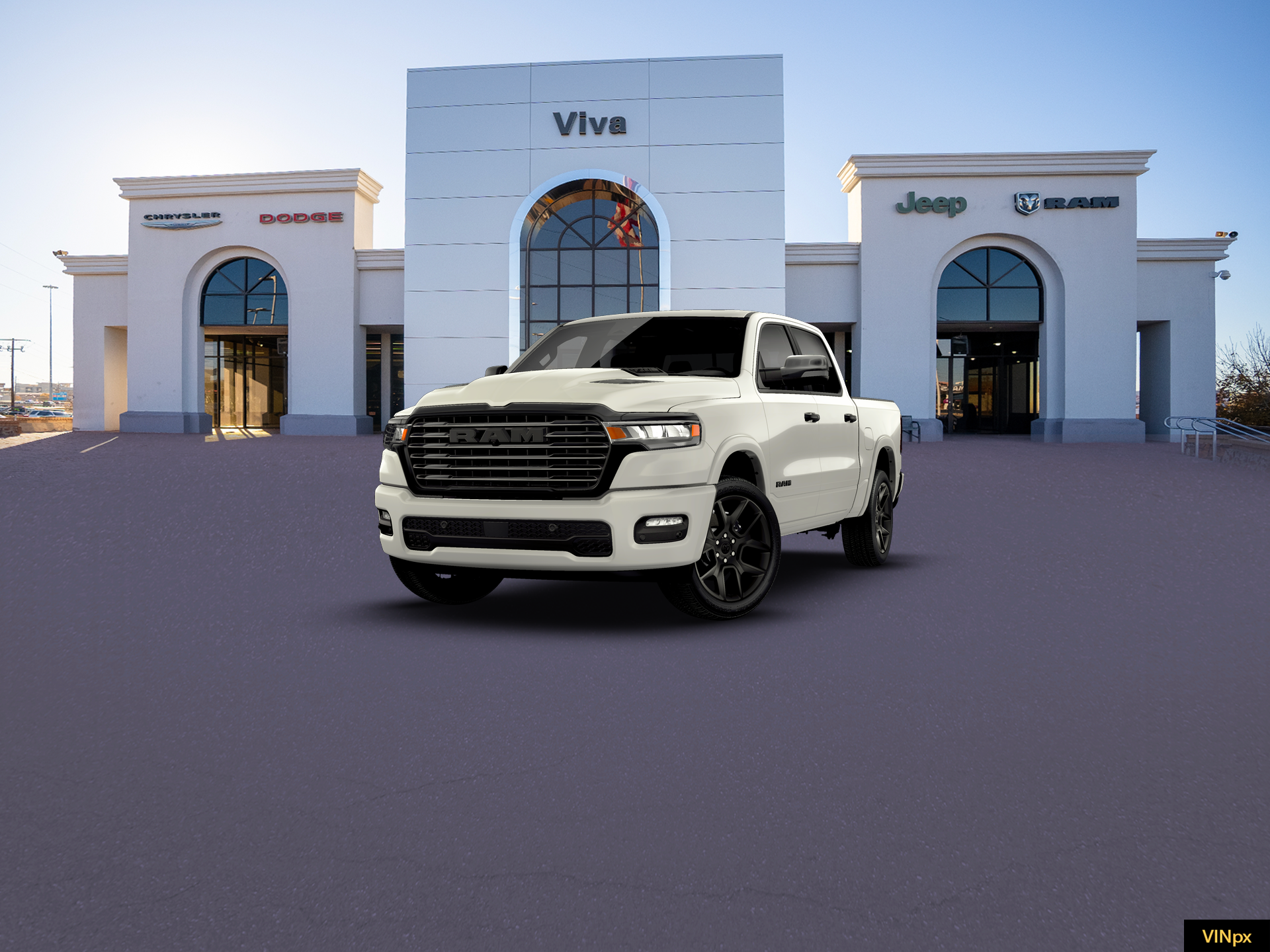 New 2026 Ivory White Tri-Coat Pearl-Coat Exterior Paint RAM Laramie image 1