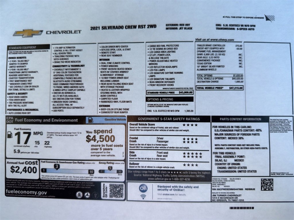 Used 2021 Chevrolet Silverado 1500 RST with VIN 3GCPWDED9MG447685 for sale in Kansas City