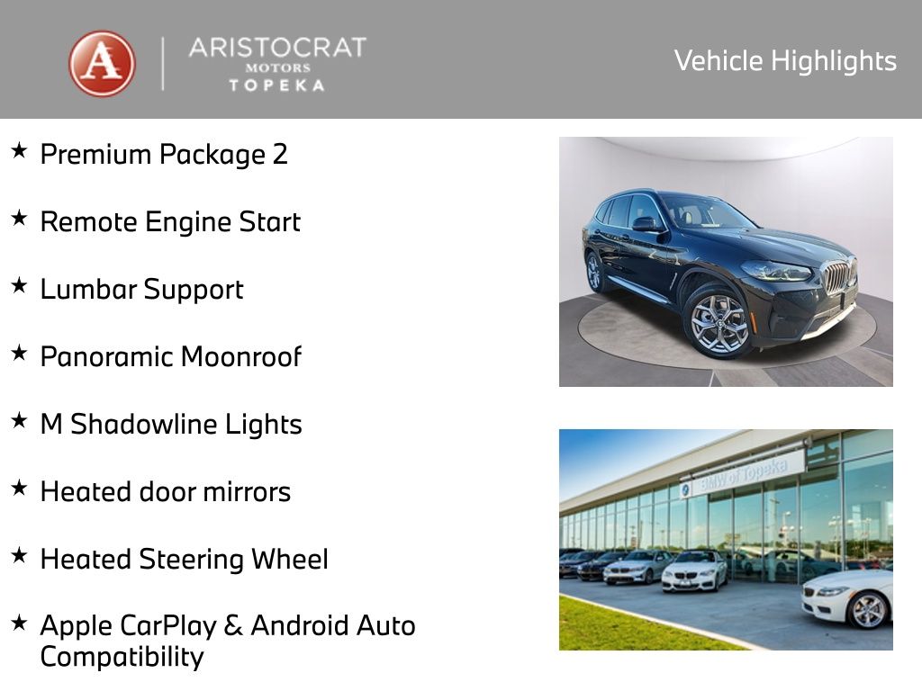 Used 2022 BMW X3 30i with VIN 5UX53DP09N9K02122 for sale in Kansas City