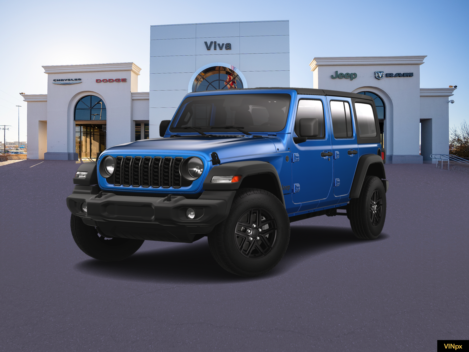 New 2025 Hydro Blue Pearl-Coat Exterior Paint Jeep Sport S image 1