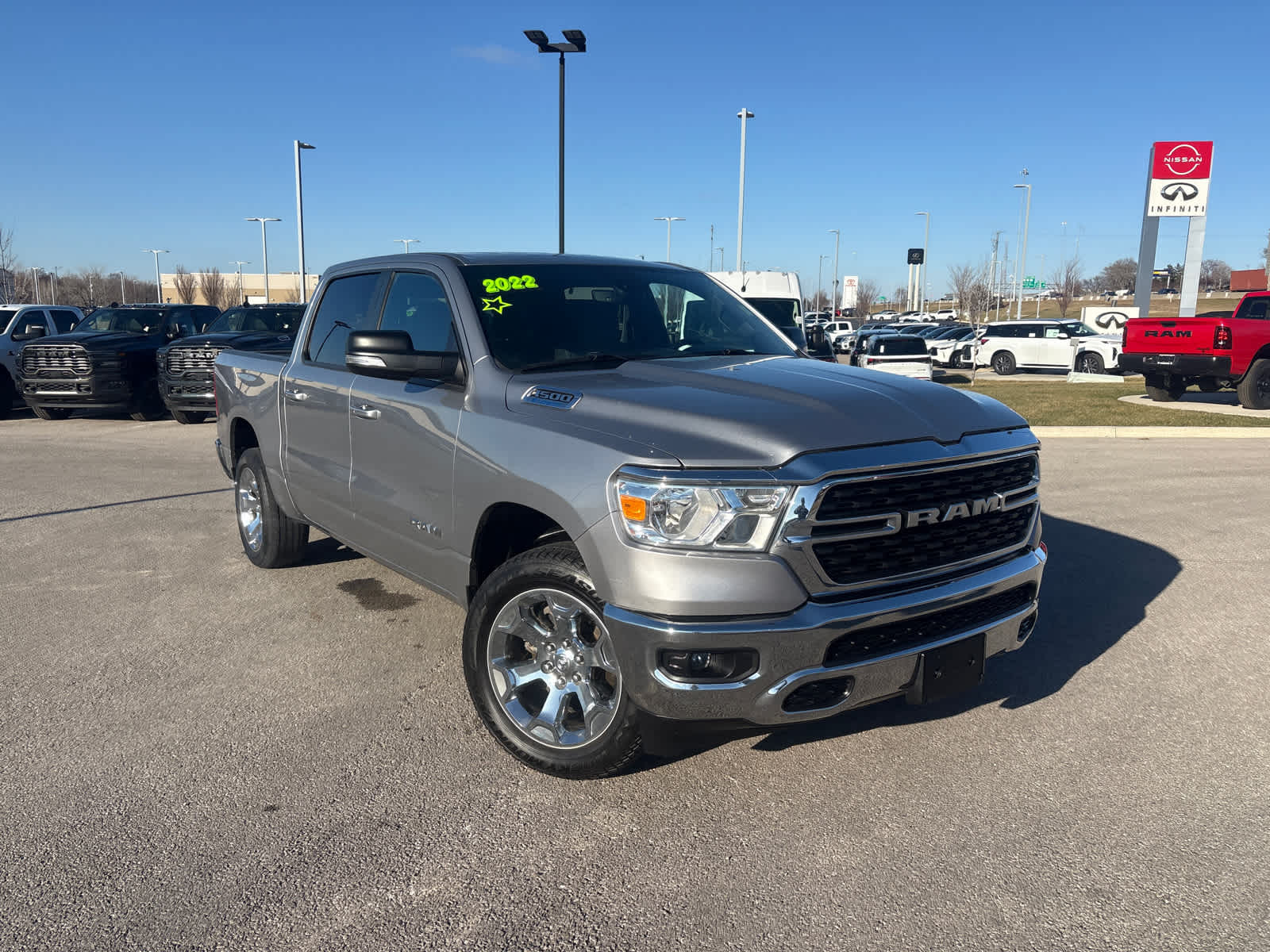Used 2022 RAM Ram 1500 Pickup Big Horn/Lone Star with VIN 1C6RRFFG2NN455485 for sale in Kansas City