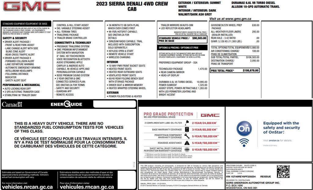 Used 2023 Summit White GMC Denali image 3