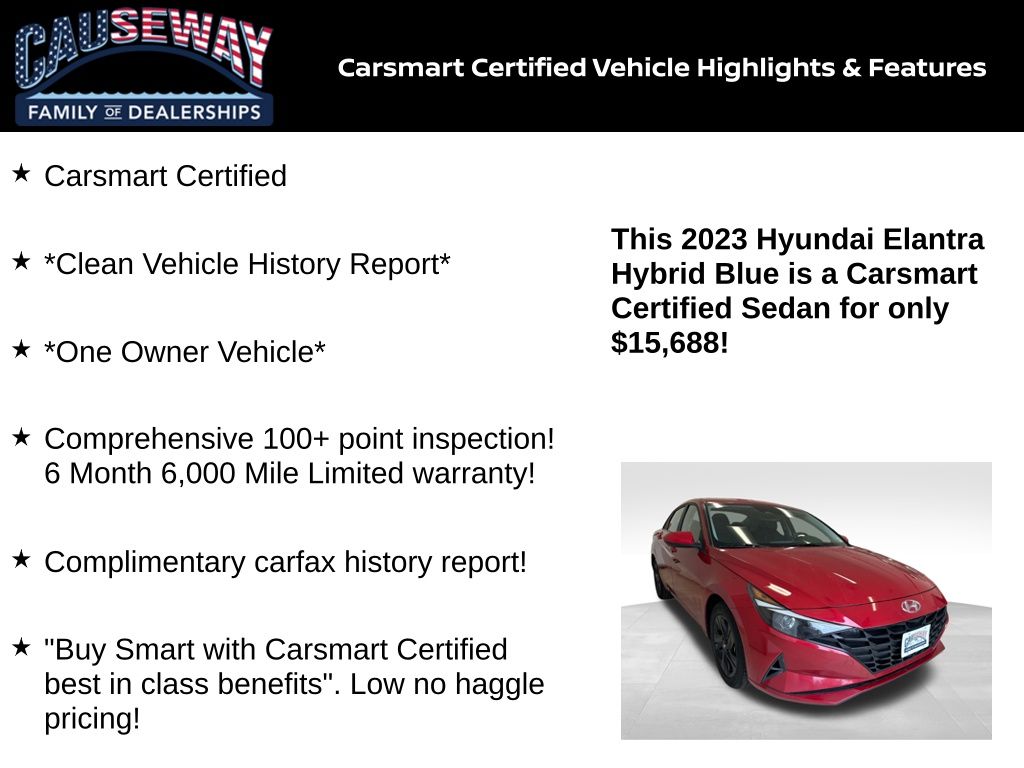 Certified 2023 Hyundai Elantra Blue with VIN KMHLM4AJ6PU039464 for sale in Stafford Township, NJ