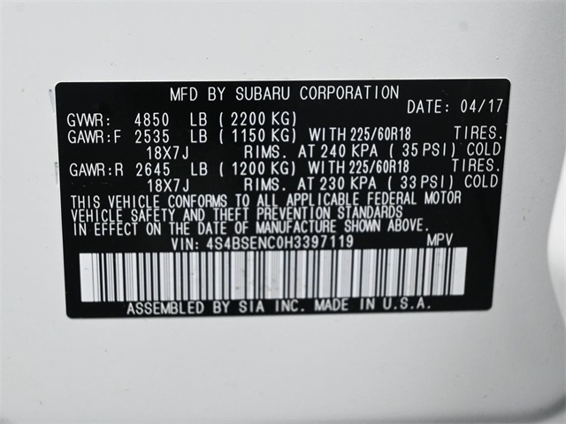 2017 SUBARU OUTBACK - Image 37